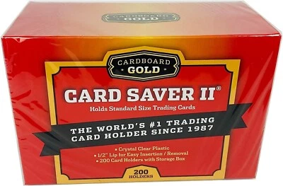 200 CBG Card Saver II / 2 New Improved Semi Rigid Baseball Trading Card Holders