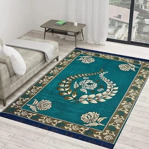 Ethnic Premium Chenille Royal Look Carpets Area Rug Picnic Mat 5 x 7 Feet Firoji - Picture 1 of 3