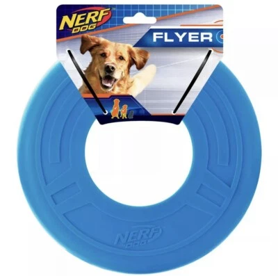 2 Pack - Nerf 10" Blue & Green Medium Large Dog Flyer Toy Frisbee Brand New - Image 1 of 3