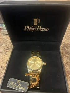 Philip Persio Gold Tone Watch - Picture 1 of 3