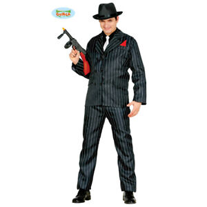 Costume da gangster da uomo anni '20 adulto abito mafioso elegante M/L carnevale