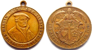 Tragbare Medaille 1883, 400. Geburtstag von Martin Luther - Picture 1 of 6