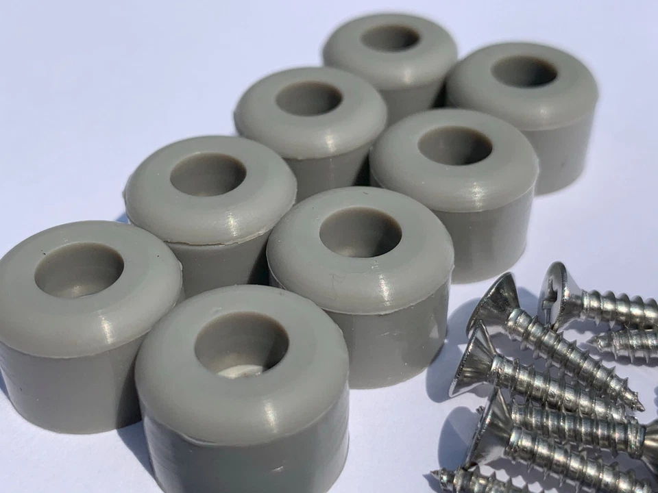 Cutting Board Rubber Bumpers LOW PROFILE Silicone Black Clear Small Large A+ - Image 1 of 4