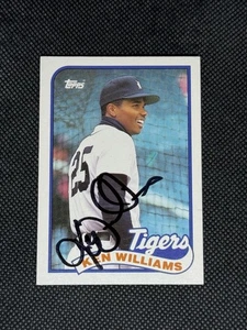 Ken Williams Detroit Tigers 1989 Topps Signed Auto Card #129T ~ COA - Picture 1 of 3