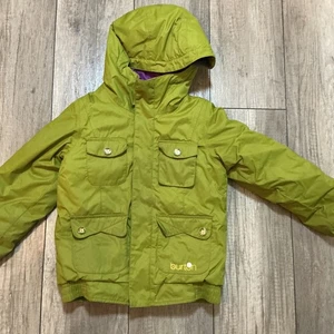 Burton Kids' Ski Snowboard Jacket Green Purple Lining Pockets Size M - Picture 1 of 9
