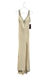 Vintage Night Moves Mermaid Maxi Prom Embellished Rhinestone Y2K Dress Sz 2 - Picture 1 of 16
