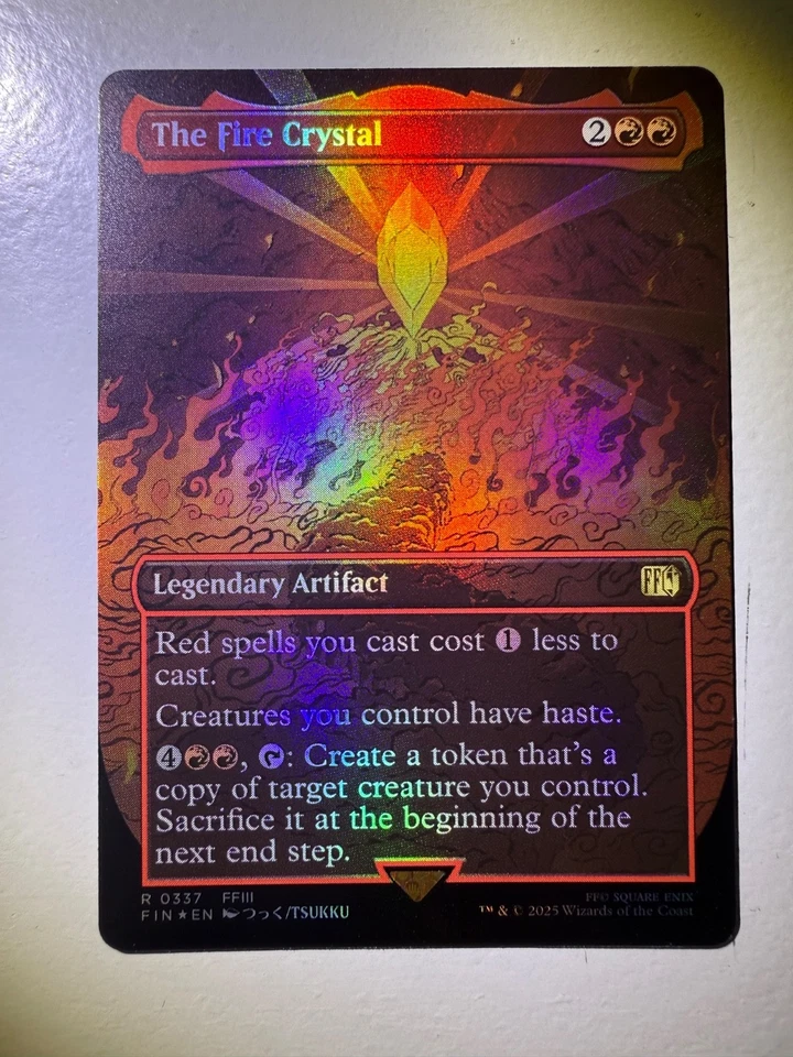 The Fire Crystal Borderless Foil - Final Fantasy MTG-NM - Image 1 of 1