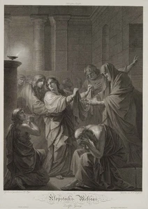 FÜGER (*1751) secondo LEYBOLD (*1755), Messia di Klopstock, scavo, KSt. - Foto 1 di 4