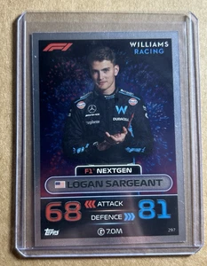 2023 Topps Turbo Attax NextGen Logan Sargeant Foil #297 - Imagen 1 de 1