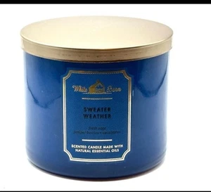 NEW SWEATER WEATHER BATH & BODY WORKS LARGE 3-WICK SCENTED 14.5 OZ FILLED CANDLE - Picture 1 of 4