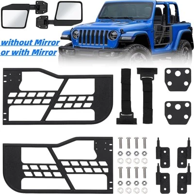 2pc Off-Road Safari Tubular Doors for Jeep Wrangler JK 2007-2018 2Door Half Tube - Imagem 1 de 4