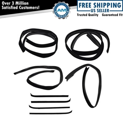 Window Sweep & Run Channel Weatherstrip Seal Set Fits Ford - Image 1 of 4