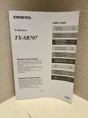 Onkyo руководство TX-SR707 - Изображение 1 из 2