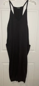 Wild Fable Women's Small Black Jumpsuit Stretch Sleeveless V Neck Deep Pockets - Picture 1 of 5
