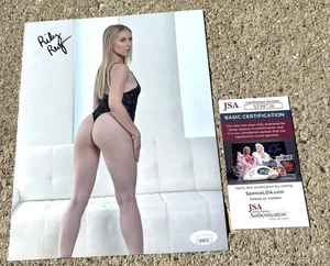 RILEY REYES Porn Star SIGNED 8x10 Photo JSA COA D - Picture 1 of 2