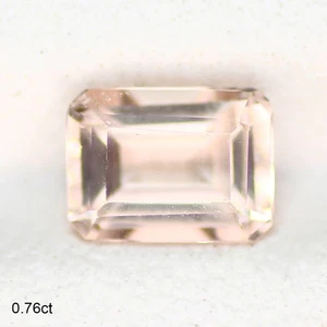 0.76 Ct Excellent Perfect Octagan 6.3 x 4.7 MM Pink Brazil Natural Morganite - Picture 1 of 4