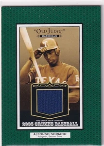 Alfonso Soriano 2005 UD Origins #OJ-AS Old Judge Materials Jersey Texas Rangers - Picture 1 of 2