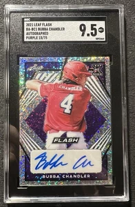 2021 LEAF FLASH BUBBA CHANDLER (PIRATES) HANDSIGNIERT PURPLE RC /75 SGC 9.5 MT+ - Bild 1 von 2