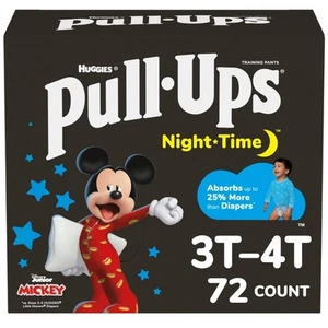 Pull-Ups Boys' Night-Time Potty Training Pants Size 3T-4T 72 Ct - Picture 1 of 9