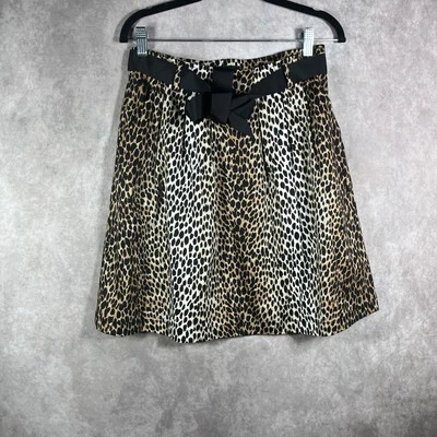 Falda Casa Blanca Mercado Negro Mujer 4 Marrón Negro Forrada Leopardo Informal NUEVA Foto 1 de 4