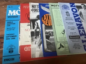 6 x Notts County Minor Cup And Friendly Football Programmes From 1968-1996 - Picture 1 of 2