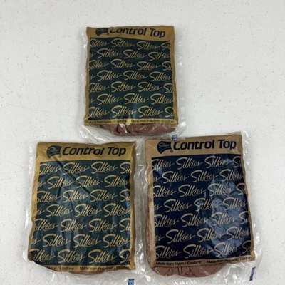 Lote de 3 Pantimedias Silkies Control Top Pequeñas Nude Natural Selladas 070101 Foto 1 de 4