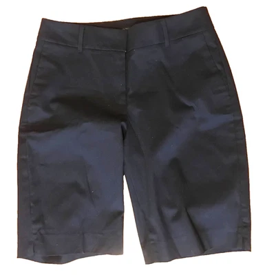 Ann Taylor Sz 6 Navy Blue Bermuda Shorts Curvy Fit 30W x 11L Mid Rise - Image 1 of 4