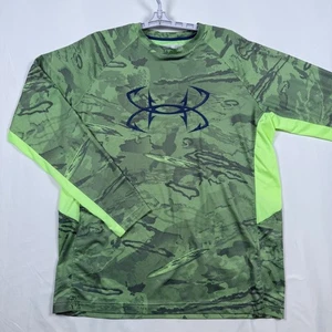 Under Armour HeatGear XL Long Sleeve Flourescent Camo Loose Fit Athletic Shirt - Picture 1 of 10