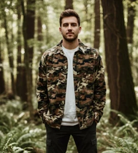 Goodfellow & Co Herren grün Camouflage Standard-Fit Knopfleiste LS Hemd Gr. XL neu ohne Etikett - Bild 1 von 9