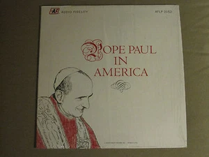 POPE PAUL IN AMERICA LP '65 AUDIO FIDELITY AFLP-2152 SPOKEN WORD VG+ IN SHRINK! - Bild 1 von 1