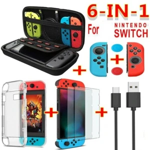 Accessoires pour console de jeux Nintendo Switch set 6 in1 Antirayures etui sac - Photo 1/5