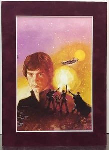 Dave Dorman STAR WARS ~ LUKE SKYWALKER JEDI Profesional gamuza estampado artístico enmarañado - Imagen 1 de 1