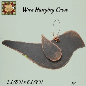 Crow Woodlet Hanging Ornament Handmade USA - Picture 1 of 3