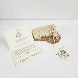 Lenox Thomas Blackshear's Ebony Visions The Nativity Sheep With Lamb COA & Box - Picture 1 of 12