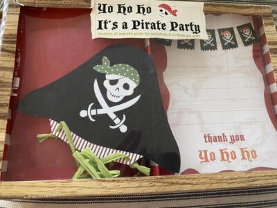 Meri Meri Pirate Kit Invitation Thank You Notes Party Hat 12 NEW Williams-Sonoma - Image 1 of 3
