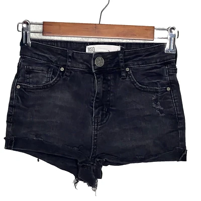 RSQ Mujer Manhattan High Rise Corte Pantalones Cortos Talla 1 Elástico Carbón Envejecido Foto 1 de 3