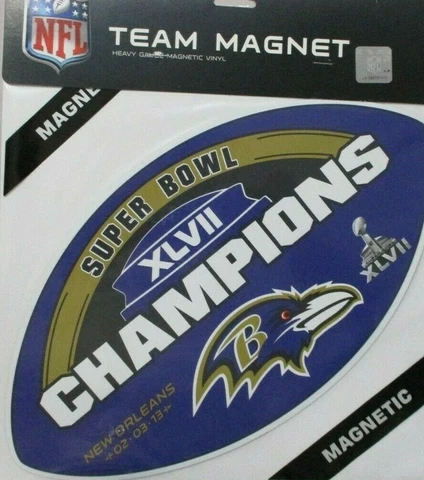Baltimore Ravens SUPER BOWL XLVII CHAMPIONS 12 INCH MAGNET ! FREE SHIPPING ! Cover