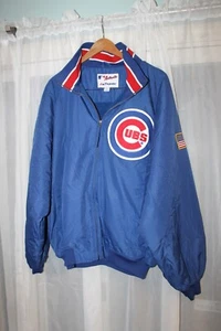 VINTAGE RARE 9/11 2001 SEASON MAJESTIC CHICAGO CUBS AUTHENTIC JACKET IN SIZE XL - Picture 1 of 8