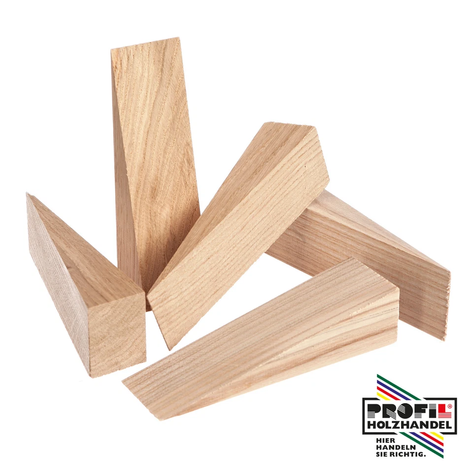 25 Holzkeile Keil Hartholz Buche/Esche/Eiche 170x50x38mm - Bild 1 von 1