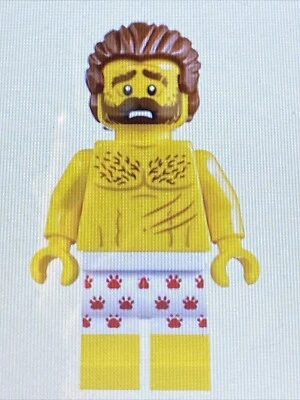 Lego Minifigura Ladrón Hombre Cofre Desnudo De City Mountain Arrest (60173) ¡Nuevo!! Foto 1 de 2