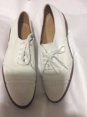 Zapatos Oxford Ralph Lauren Team EE. UU. Planos Blancos Nobuck - W10/M8 Foto 1 de 4