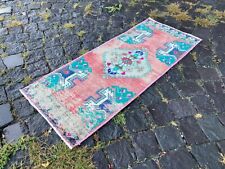 Entryway rug, Doormats, Turkish rug, Handmade rug, Wool, Geometric | 1,4 x 3,4 f