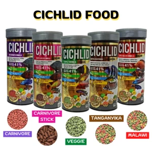 Cichlid Fish Food All Species Pellets Accelerate Color & Growth Healthy Aquarium - Picture 1 of 11