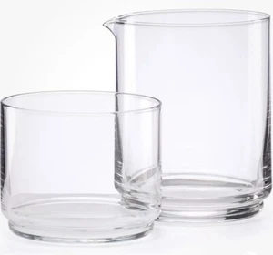 NEW Lenox Tuscany Classics STACKABLE CARAFE SET Glass Personal Water Wine - Picture 1 of 7