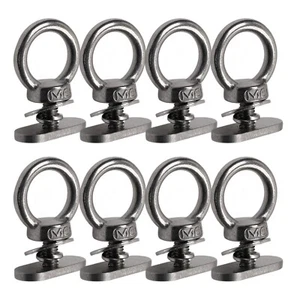 M6 Slot Channel Nuts Eye Bolts Slider Rhino Pioneer Roof Rack Track Rings 8set - Picture 1 of 6