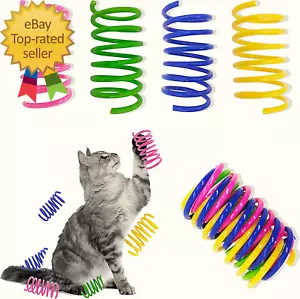 Colorful Plastic Spring Cat Toys, 30 Pack Spiral Springs for Indoor Cats - Picture 1 of 7