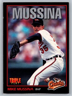 Mike Mussina 1993 Triple Play BASEBALL #13 Baltimore Orioles HOF - Image 1 of 2