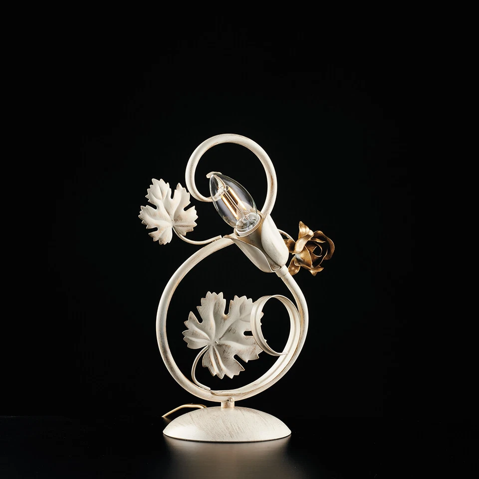 Lámpara de noche clásica de hierro forjado marfil Bon-258 Foto 1 de 1