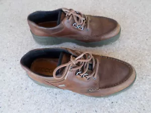 ECCO Track GTX Low Brown Leather Lace Up Casual Shoes. Men's 10-10.5 (eur 44) - Picture 1 of 8