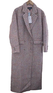 Gabardina Jason Bolden para mujer talla M peso medio cuadros tweed multicolor nueva con etiquetas - Imagen 1 de 7